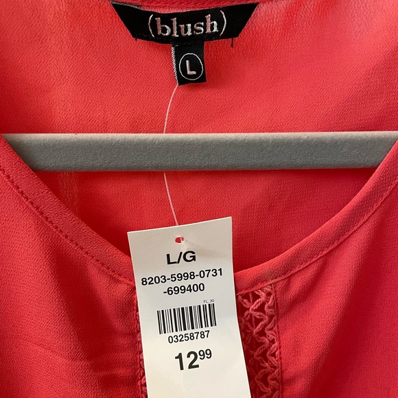 Pink lace tank top NEW WITH TAGS - Picture 2 of 3